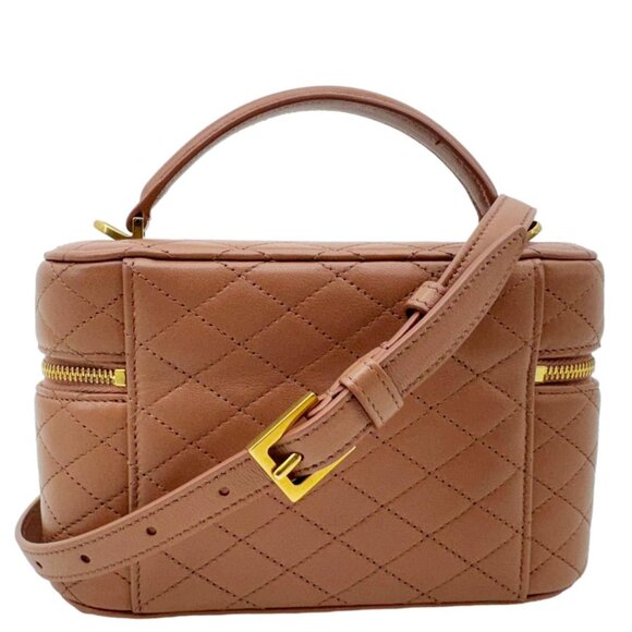 Yves Saint Laurent  Gaby Vanity Quilted Leather Crossbody Bag Barely Pink - Picture 4 of 12